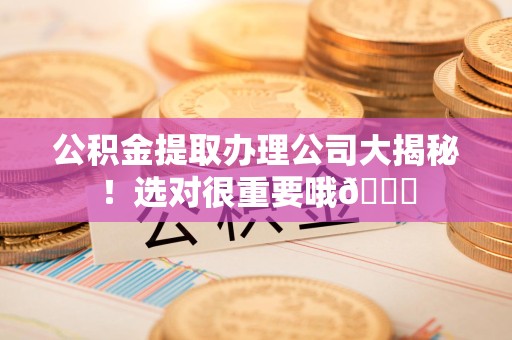 永定公积金提取办理公司大揭秘！选对很重要哦😎